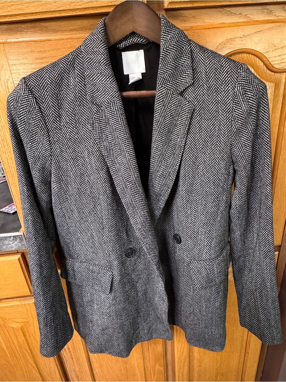 H&M Women's Gray Blazer - Classic Tailored Jacket